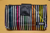Amoy Japan new rainbow stripe cosmetic bag practical wash bag
