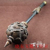 New bronze collection of ancient eighteen weapons boutique old weapons brass four-sided beast meteor hammer pendulum
