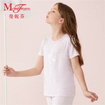 Manifen Girls Short Sleeve Five Pant Set Home Clothes Pajamas 20310682