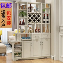 Nordic solid wood multi-function living room entrance screen partition Wine cabinet Foyer decoration combination storage storage shoe cabinet