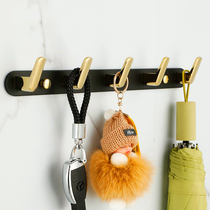 Light and luxurious hooks into the door Xuanguan hanging hanger black gold wall row of clothes rack wall-hanging free from punching door rear hook