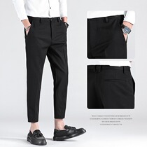 2022 spring Summer pants Mens Korean version Trend 90% Little Western pants Thunderpants Thunderpants Business casual long pants