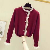 Brand discount store shopping mall counter withdrawal cabinet cut mark Womens tail goods clearance lace side Foreign sweaters base shirt Women