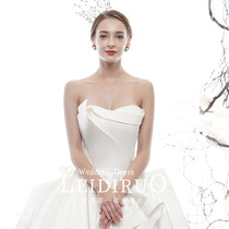 《Rhyme 》French satin mild main wedding dress 2022 new bride temperament dragging tail