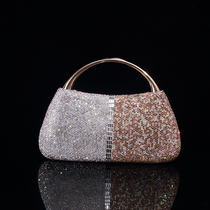 New fashion womens bag handbag bag large capacity European and American Diamond evening bag shoulder bag tide shoulder bag tide shoulder bag