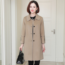 zqqz double-sided woolen coat womens long 2020 autumn and winter New 100% wool woolen tweed jacket 9088