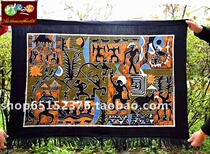 Batik PAINTING Guizhou MIAO BATIK National characteristics Batik decoration wall hanging Cang Yuanyuan painting 124*77CM