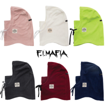 FMAFIA Korea ski outdoor anti-chill warm thickened with cap protection face neck face cover scarf fluorescent yellow