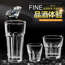 Octagonal glass transparent water Cup teacup fruit juice cup milk tea cup KTV bar Whisky Cup beer