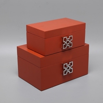 New Chinese Modern Nordic American Creative Wood First Decorated Box Swing Piece Hotel Sample Room Home Bedroom Soft Adornment