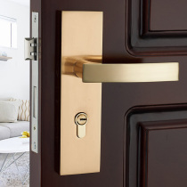 Modern minimalist European gold door lock bedroom wooden door lock American retro door lock handle lock handle