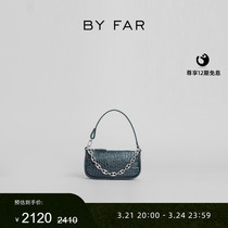 BY FAR Mini Rachael alligator tattooed leather chain retro armband bag French stick bag Handbags female trumpet