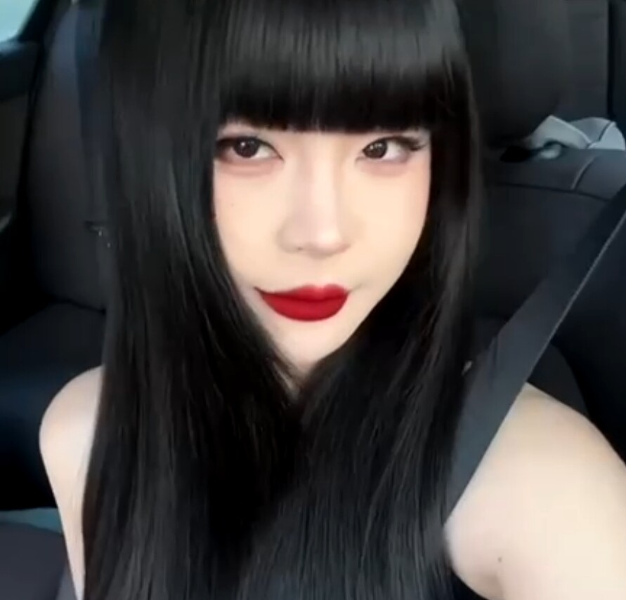 真我黑长直漫画齐刘海假发套 全真发整顶设计 自然隐形无痕贴合 长发飘逸顺滑