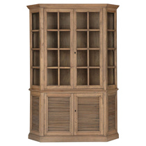 JSM French retro sideboard American country all solid wood shutter door storage Display Display collection bookcase