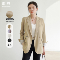 Suit Jacket Woman 2022 new Spring Fall Temperament Loose Casual Design Sensation Superior Short West Suit Blouse