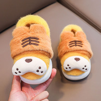 Tiger New Years baby cotton shoes boys fur shoes winter home shoes bag with children indoor girls cotton slippers winter shoes