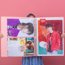A2 Album poster storage book Star super a2 poster clip loose-leaf cover custom leather poster book 60cm*42cm inner page folding poster storage