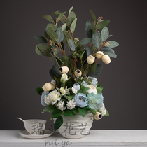 Simulation Flowers Fake Flowers Nordic Furnishing Flowers Hotel Dining Room Table Flower Pendulum Flowers Light Lavish Living Room Table Top Decoration Flowers Art Pendulum