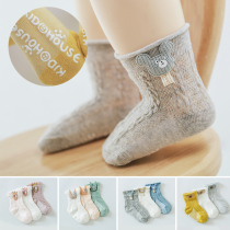 Baby floor socks non-slip spring and autumn indoor Children Baby summer cotton-year-old baby socks mesh breathable cartoon