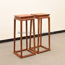 Myanmar rosewood new Chinese style flower stand big fruit red sandalwood Ming style flower table mahogany flower stand solid wood shelf