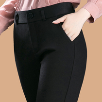 Western Dress Pants Pants Pants Pants 2021 Spring Autumn Season New Loose Middle-aged Straight Drum Pants Lady Autumn Winter High Waist Casual Pants