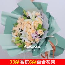 Mothers Day Fresh bouquet of Beijing Tongcheng Express birthday sent flowers Rose Cornay Sunflower Haidian Chaoyang Chang