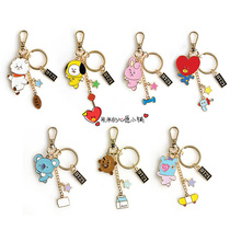 South Korea BT21 X Monopoly Metal Enamel Key Buckle Bag accessories Accessories Pendant