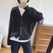 South Korea 2022 new V collar knit cardiovert outside wearing loose blouse small subgray lady sweater jacket