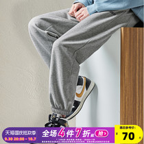 Tang Shi Spring Summer 2022 New Casual Pants Mens Loose Corset Gray Sweatpants Thin Versatile Trend Sweatpants