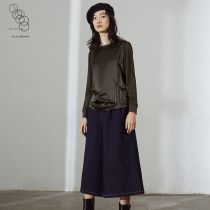 mtsubomi seed rice autumn and winter mulberry silk coat mohair stitching neckline silk shirt mall same model