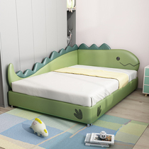 Love to enjoy cartoon dinosaur bed 1 2m single childrens bed with guardrail creative boys and girls splicing bed tatami