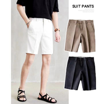 Mens summer slim five-point pants Mens business casual micro-elastic free-hot casual pants Fashion British boutique trousers