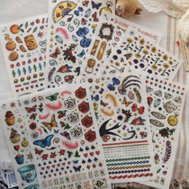 Judy Hand-laid Tent Material Flat Press Feel Post Transfer Printed Paper Scrape Paper 4 Pieces With Little Fresh AMY