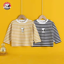 Snoopy childrens clothing boys long-sleeved T-shirt 2022 spring new childrens cotton inner bottoming shirt baby top