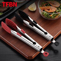 TFBN 304 Stainless Steel Food Clip Silicone Bread Clip Home Steak Clip Food Grill Clip Baking Tool