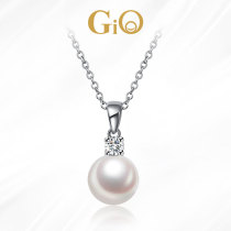 GiO jewelry Japan Akoya sea water pearl necklace female Princess pendant single natural diamond 18K gold