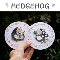 lover hedgehog creative embroidery cloth stickers cartoon animal hat decoration stickers repair subsidy bag decoration stickers