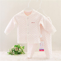 Baby childrens clothes autumn and winter thermal underwear cotton set thick warm two-piece newborn baby clothes