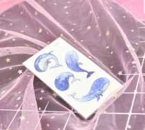 Whale stickers Water print stickers Transfer stickers Tattoo stickers Ocean wind Octopus Jellyfish Dolphin Diy creative mobile phone shell stickers