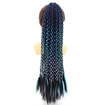 Wig ponytail braid wig tie-up dirty ponytail long ethnic color braid