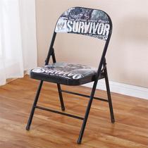 Yellow staff mahjong chair stool counter orange folding chair blue playing mahjong fishing load-bearing backrest