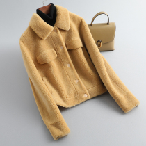 Granules Cashmere Coat Womens Short 2020 Winter Haining New Small Wool Fur Fur One Coat