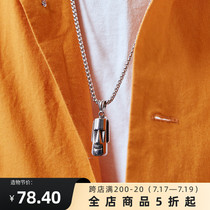 ROADLATIVE original design New thinker Stone portrait pendant Steel personality National tide brand necklace for men and women