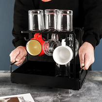 Home Cup Shelf Shelving to hang Nordic water glass rack Leaching Idea Tea track Mark Cup brief retro wind