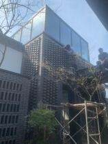 Terracotta brick curtain wall Dry hanging brick construction Dry hanging curtain wall Yixing terracotta brick masonry Terracotta brick