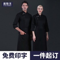 Chef overalls Long-sleeved mens spring and autumn clothing Hotel restaurant Hotel back kitchen plus overalls custom chef clothes