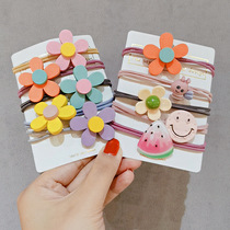 Simple leather band Net red Korean T version of INS tie hair band childrens head rope girl Hairband headgear child hair rope