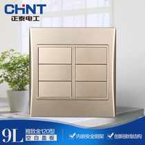 Zhengtai 120 type 9L wall switch socket gold blank panel whiteboard blind plate blind plate shielded decoration