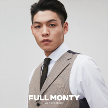 (Subalpion fabric) Brown Shepherd plaid suit vest men Business formal suit suit pony