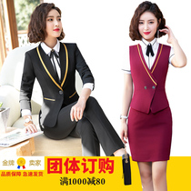  Stewardess uniform female professional suit 2019 autumn and winter new fashion temperament hotel manager overalls club tooling